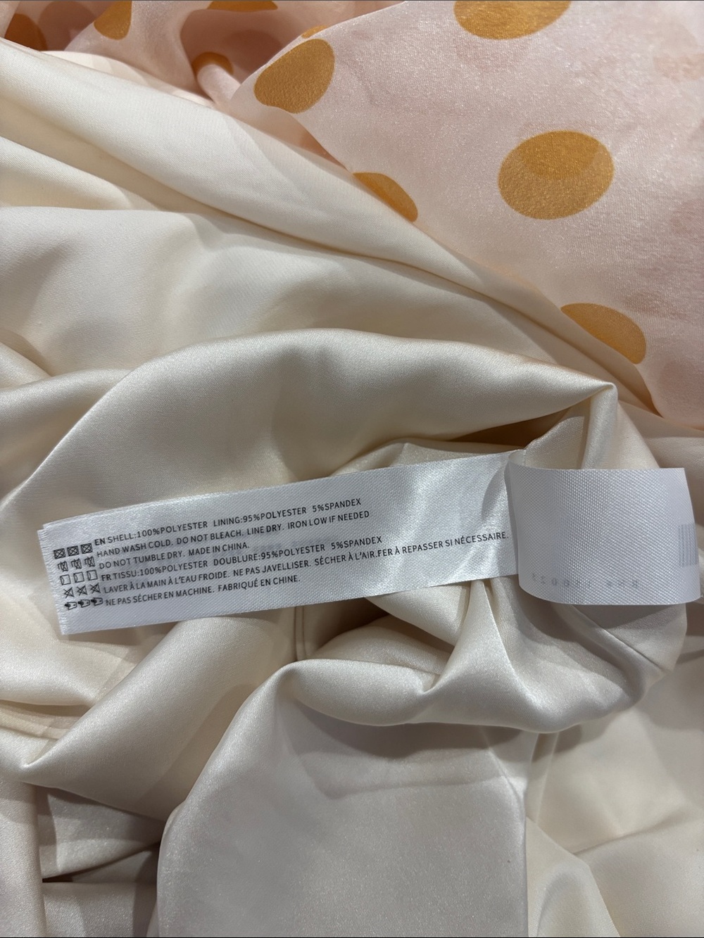 En Saison Cream Maxi Dress with Gold Polka Dots - Picture 7 of 7